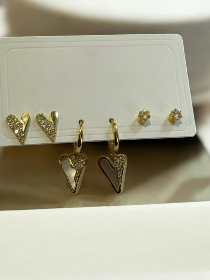 THREE PAIR OF EARRINGS
