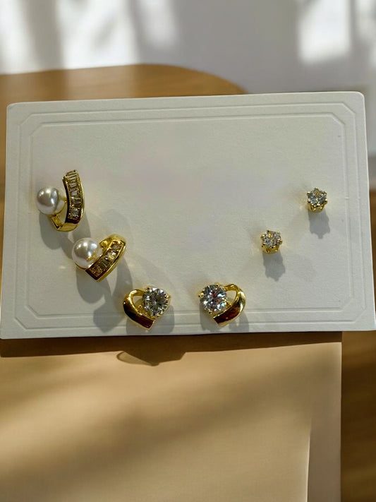 THREE PAIR OF EARRINGS