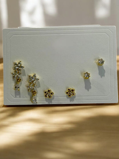 THREE PAIR OF EARRINGS