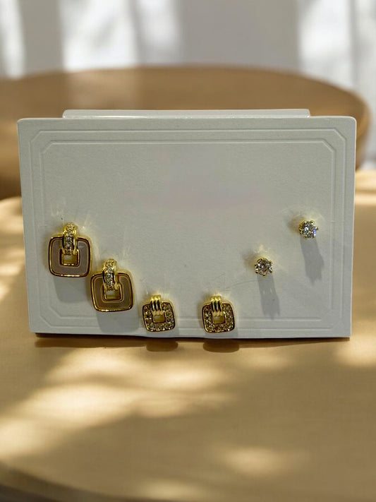 THREE PAIR OF EARRINGS