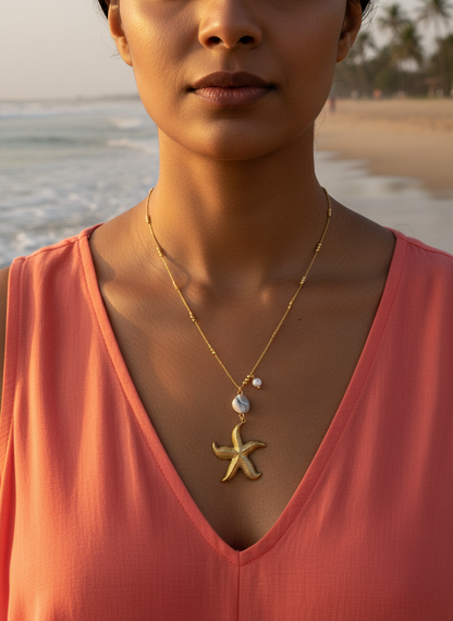 GOLDEN STAR FISH VRENEI NECKLACE