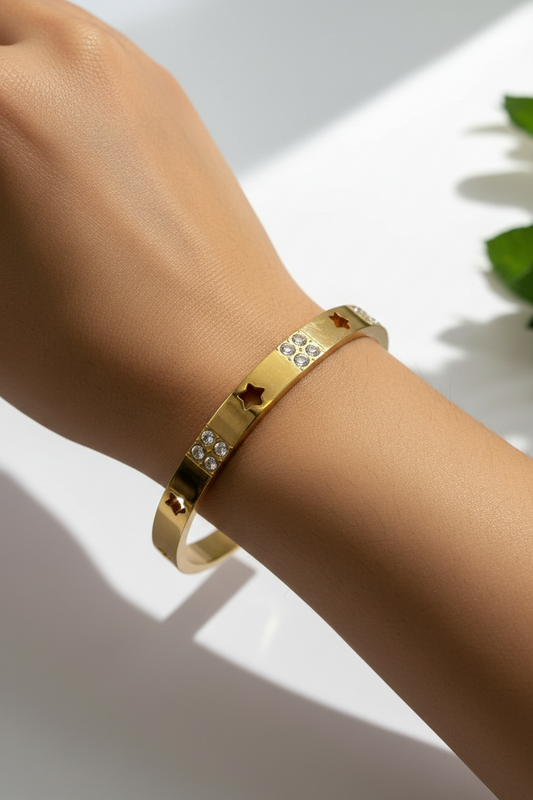 GOLD DIAMOND LILAC  BRACELET