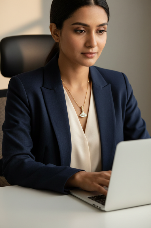 GOLD DIAMOND MOSA NECKALCE