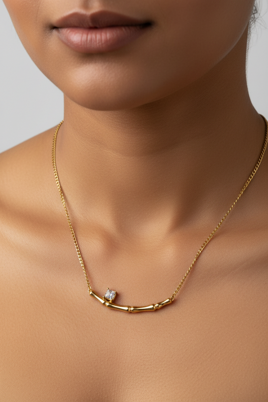 GOLD DIAMOND PAMELA NECKLACE