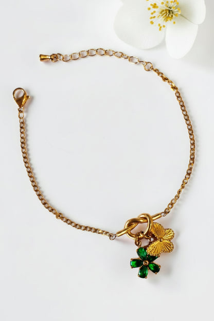 GREEN CHARM BANSIE BRACELET