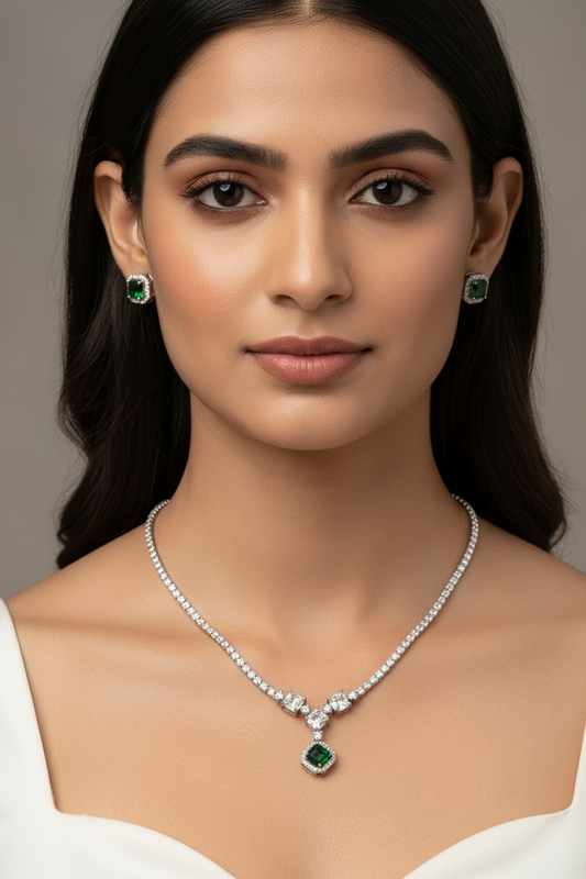 GREEN DIAMOND ABIGAIL NECKLACE SET