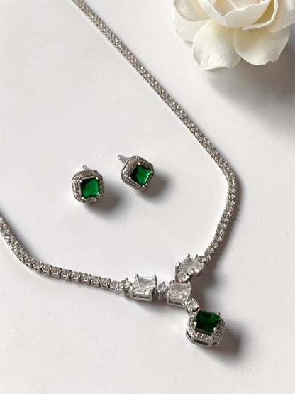 GREEN DIAMOND ABIGAIL NECKLACE SET