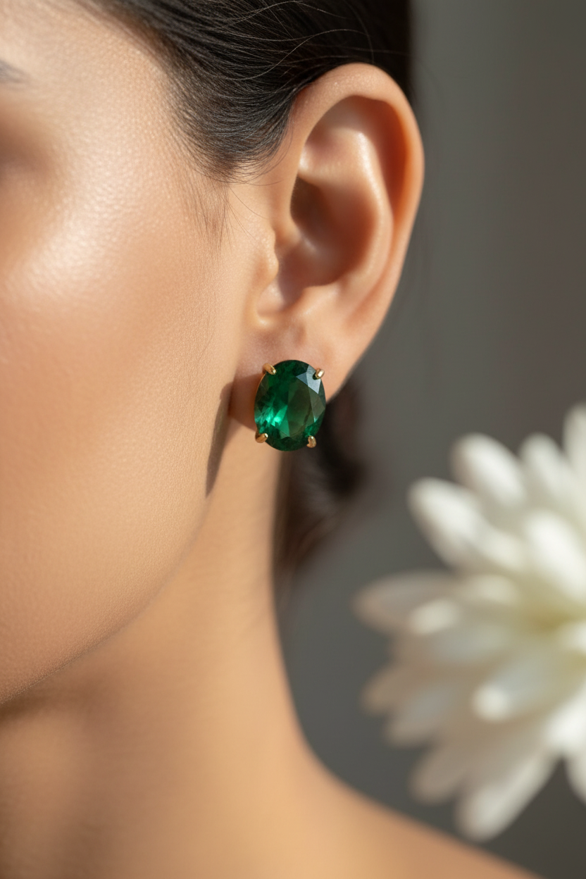 GREEN DIAMOND BRIANA EARRINGS