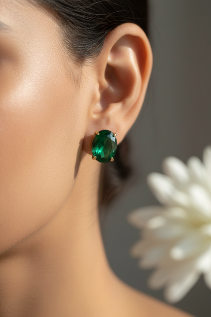 GREEN DIAMOND BRIANA EARRINGS
