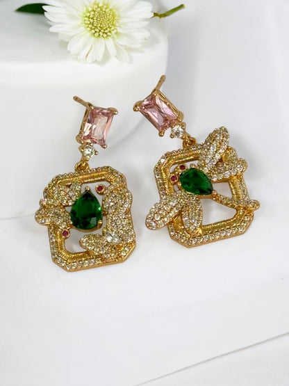 GREEN DIAMOND HALDON EARRINGS