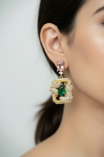 GREEN DIAMOND HALDON EARRINGS