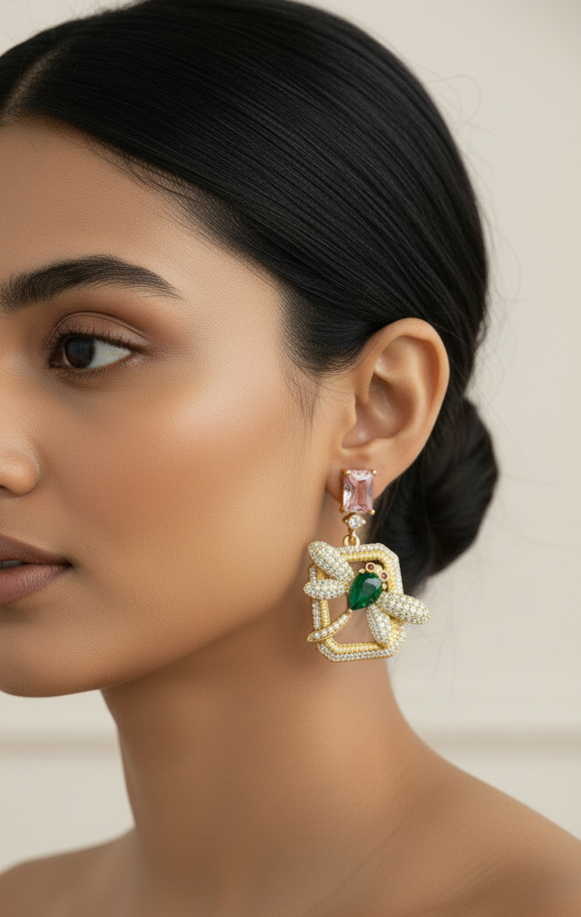 GREEN DIAMOND HALDON EARRINGS