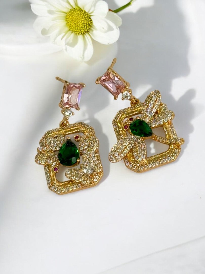 GREEN DIAMOND HALDON EARRINGS