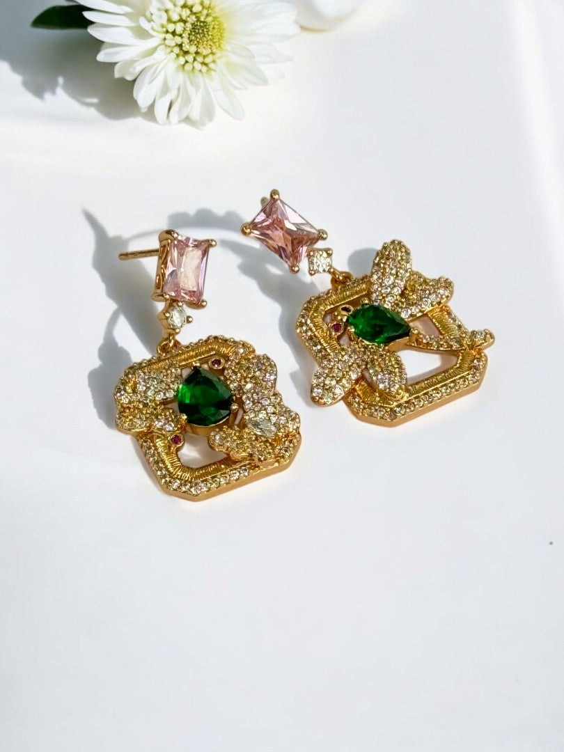 GREEN DIAMOND HALDON EARRINGS