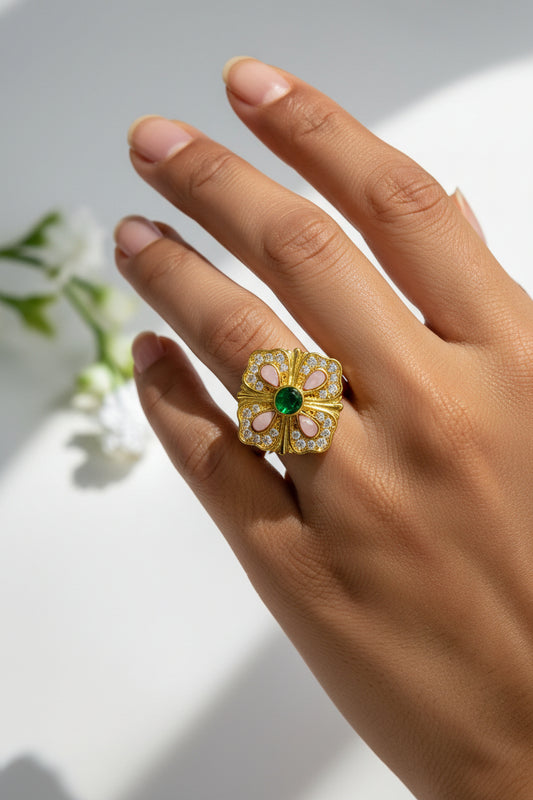 GREEN DIAMOND MARTIN RING