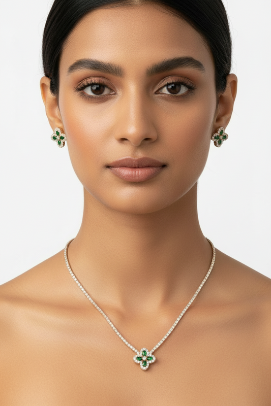 GREEN DIAMOND PENELOP NECKLACE SET