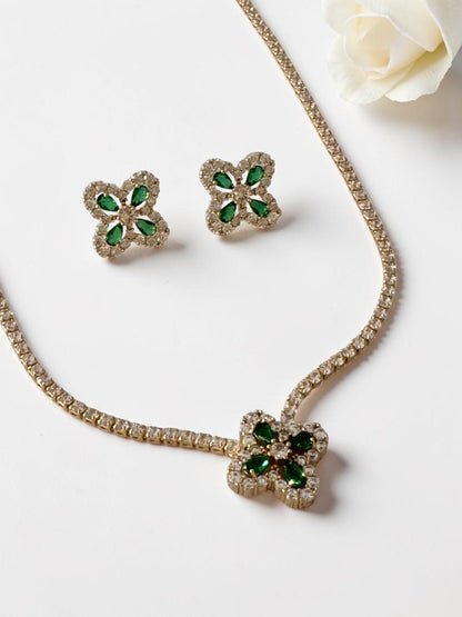GREEN DIAMOND PENELOP NECKLACE SET