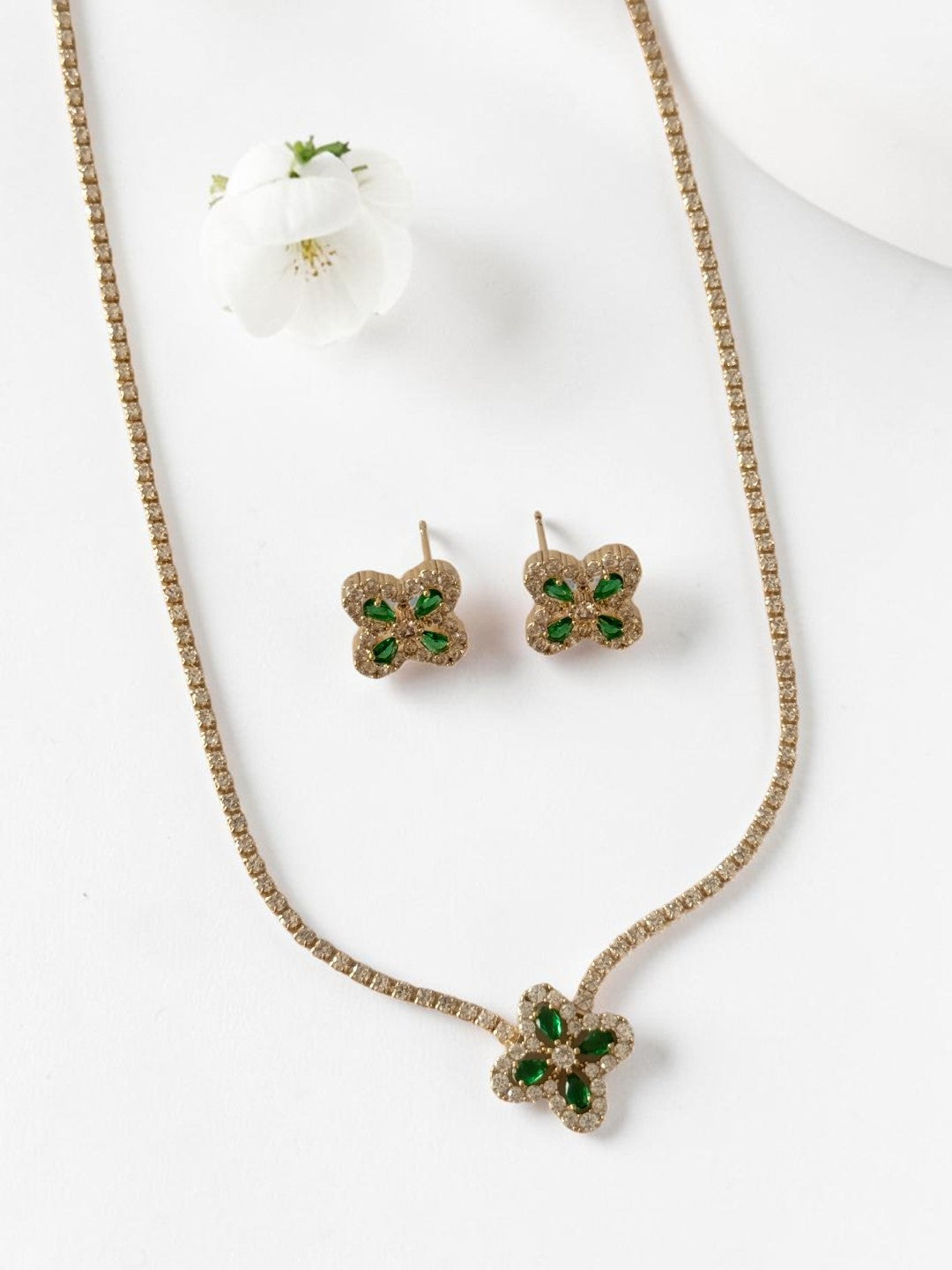 GREEN DIAMOND PENELOP NECKLACE SET