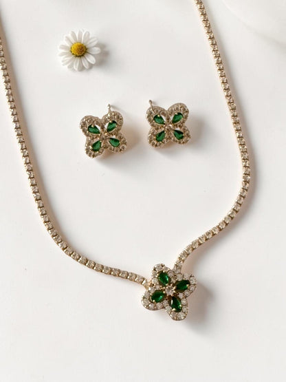 GREEN DIAMOND PENELOP NECKLACE SET