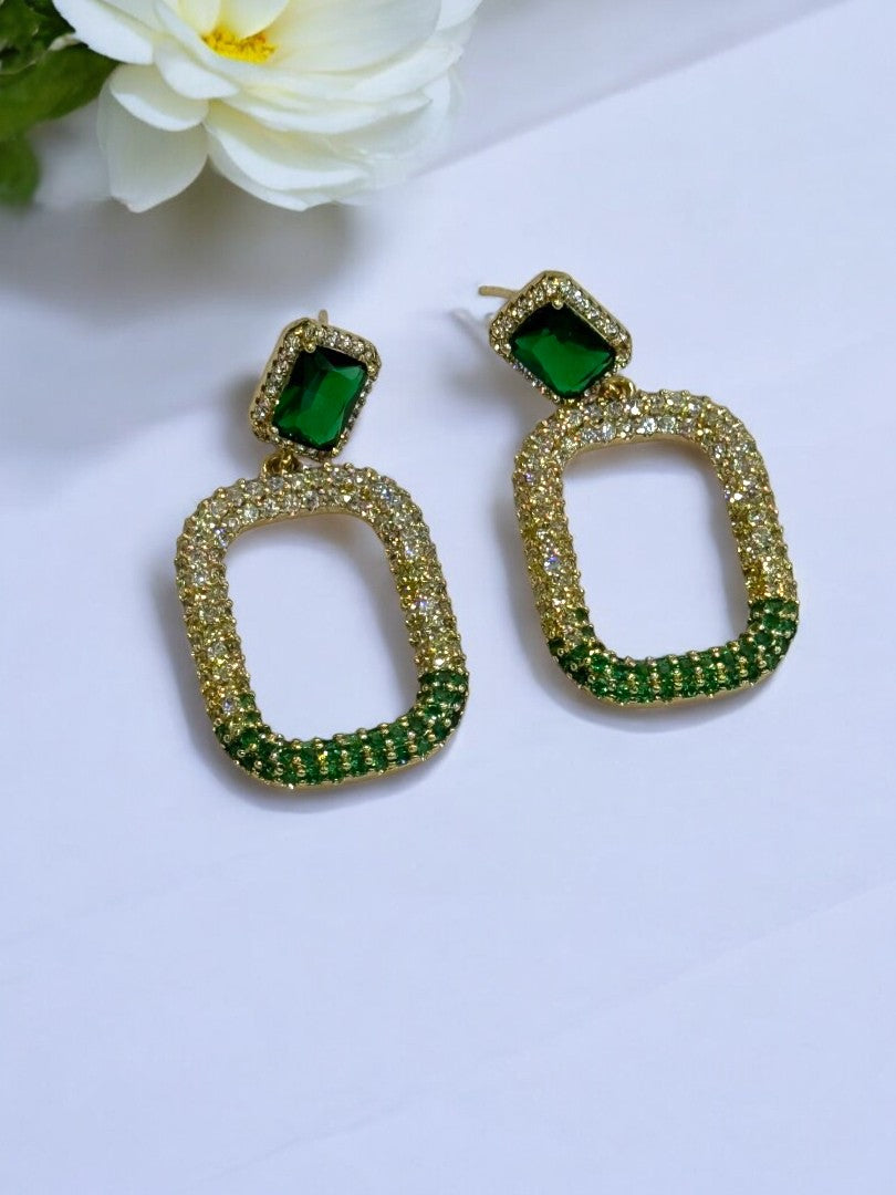 GREEN DIAMOND ROHINI EARRINGS
