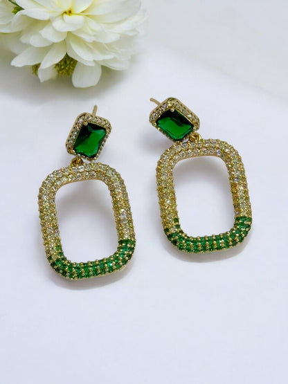 GREEN DIAMOND ROHINI EARRINGS