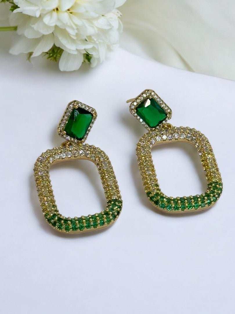 GREEN DIAMOND ROHINI EARRINGS
