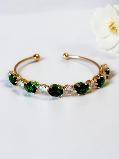 GREEN DIAMOND RYLEE BRACELET (CUFF)