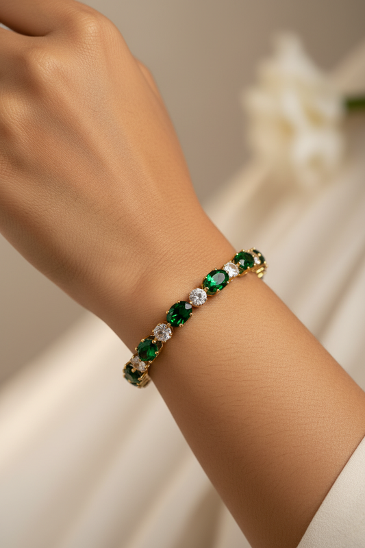 GREEN DIAMOND RYLEE BRACELET (CUFF)