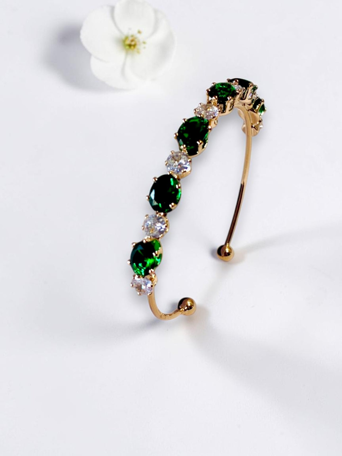 GREEN DIAMOND RYLEE BRACELET (CUFF)