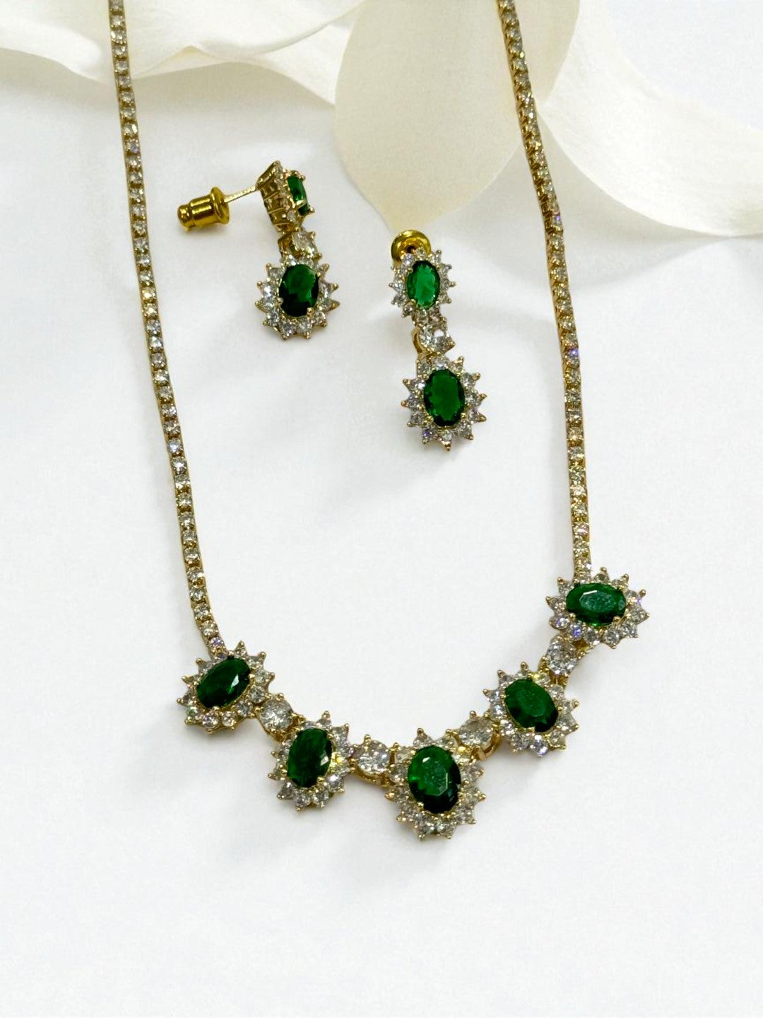 GREEN DIAMOND SIMONA NECKLACE SET