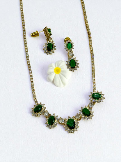 GREEN DIAMOND SIMONA NECKLACE SET