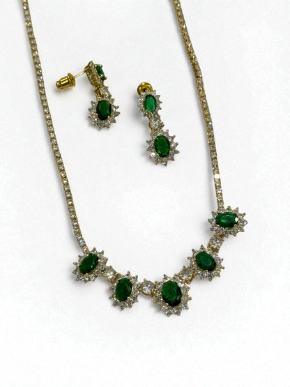 GREEN DIAMOND SIMONA NECKLACE SET