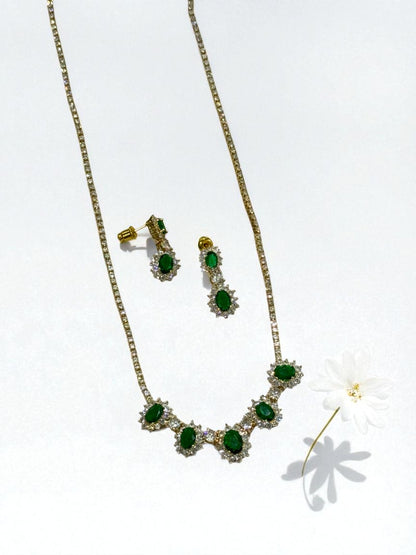 GREEN DIAMOND SIMONA NECKLACE SET
