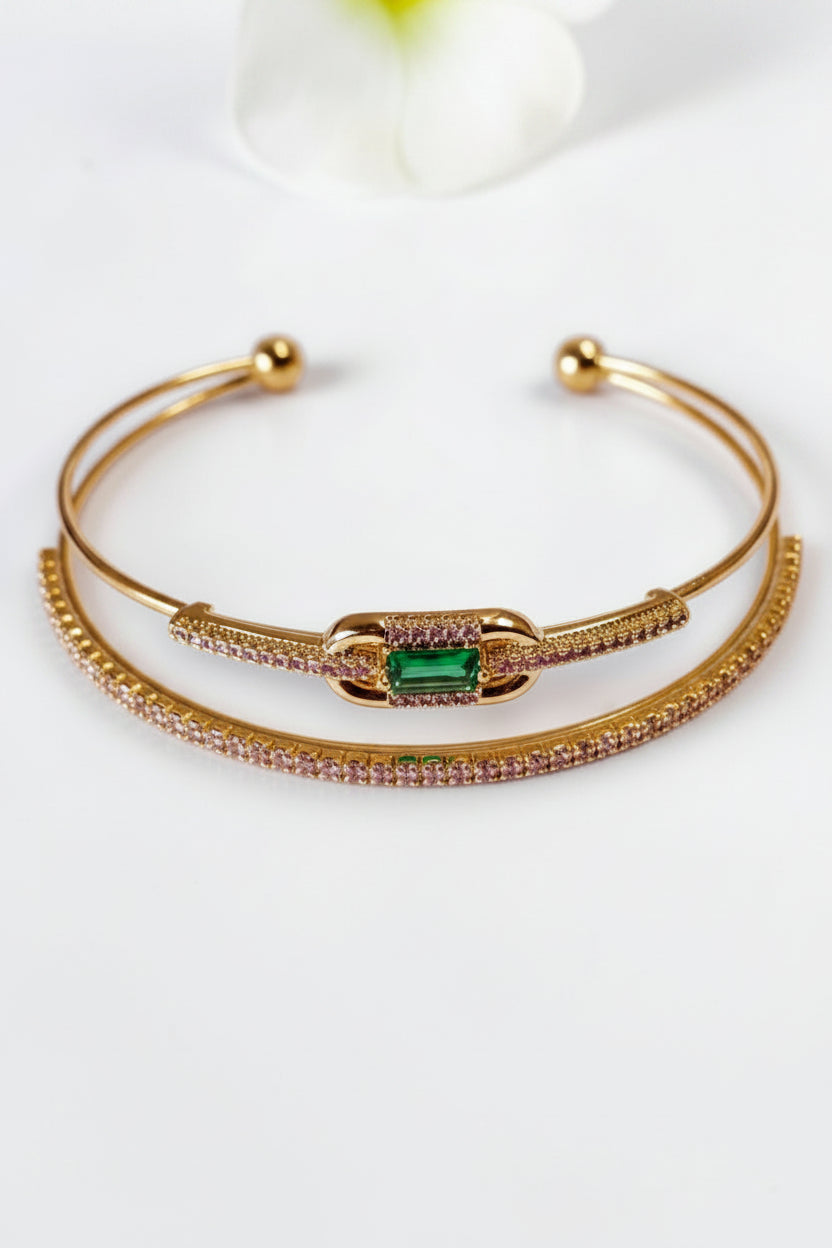 GREEN DIAMOND UBREY BRACELET (CUFF)