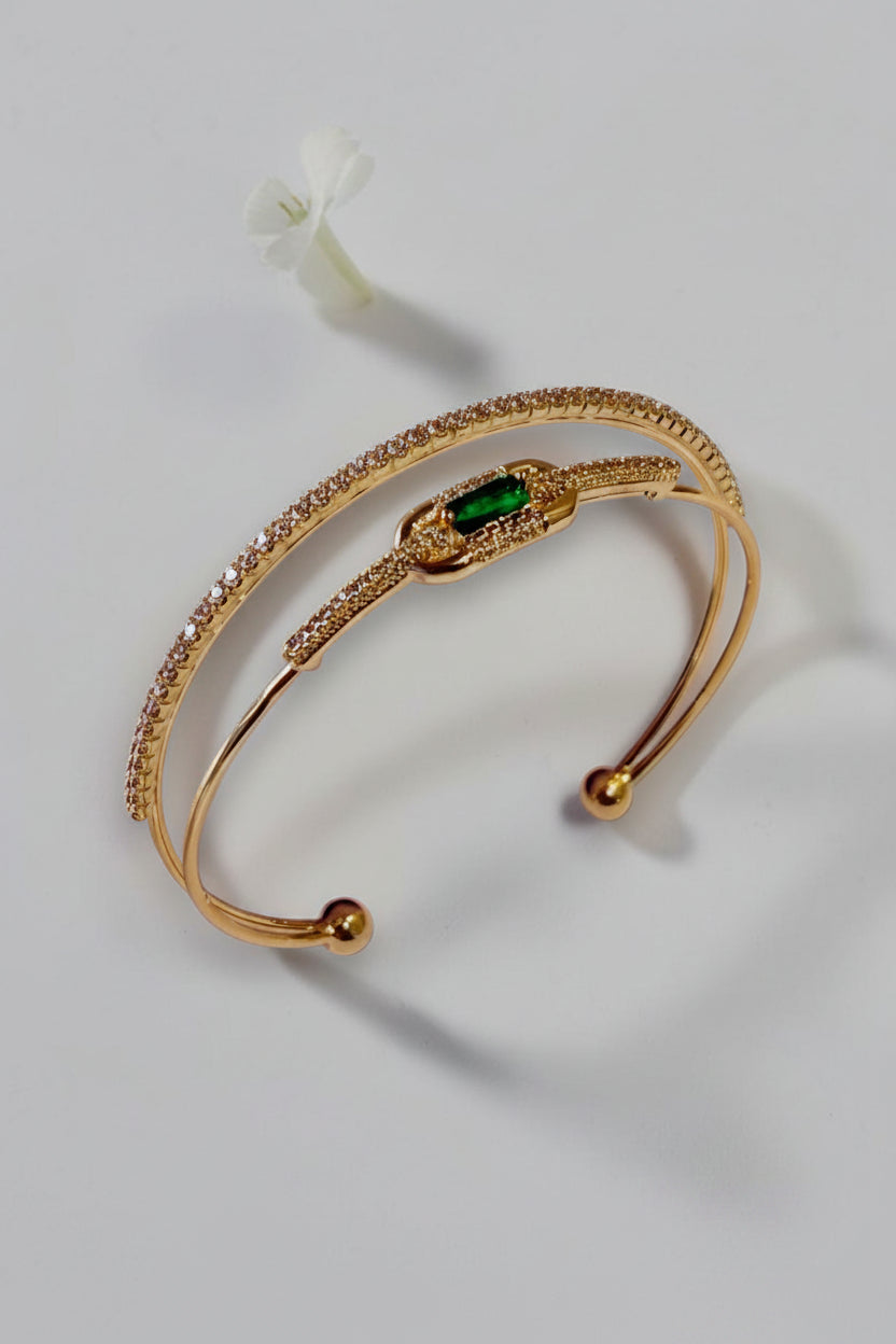 GREEN DIAMOND UBREY BRACELET (CUFF)