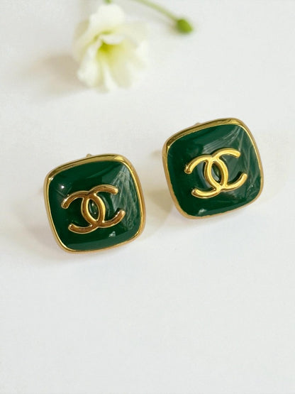 GREEN GACY EARRINGS