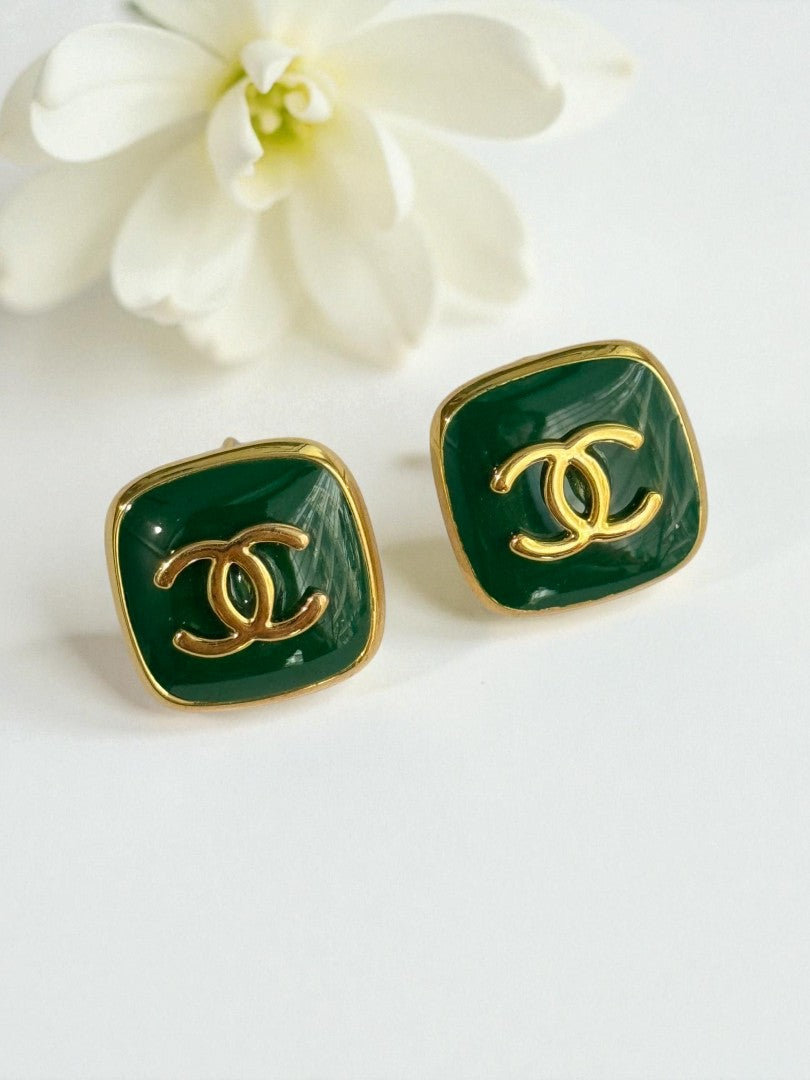 GREEN GACY EARRINGS
