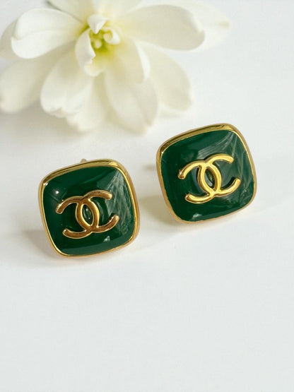GREEN GACY EARRINGS