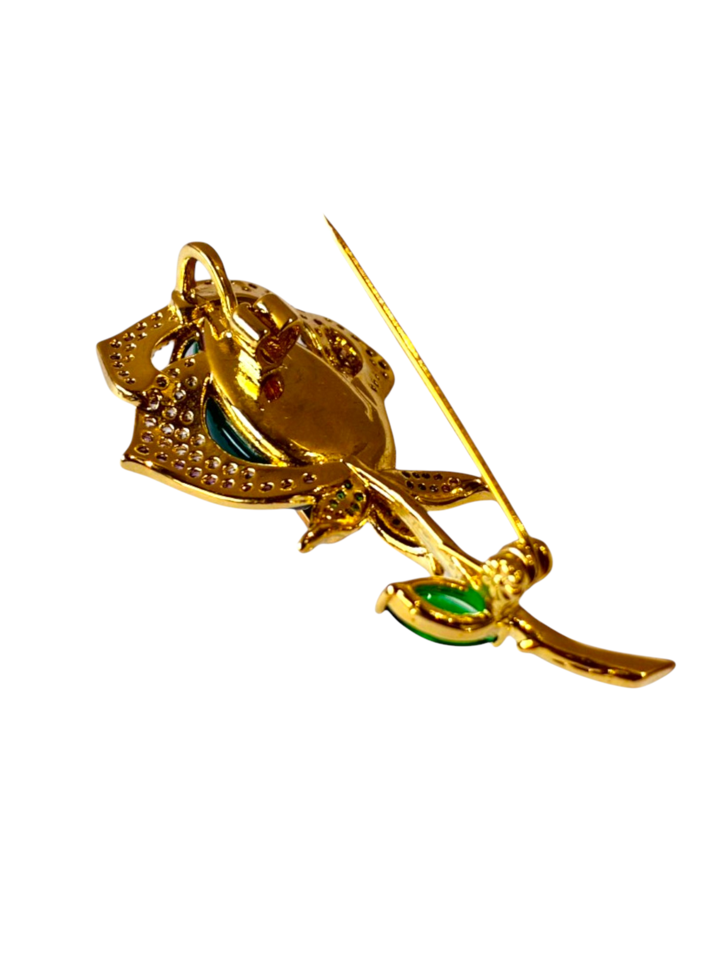 GREEN ROSE LAYANI BROOCH