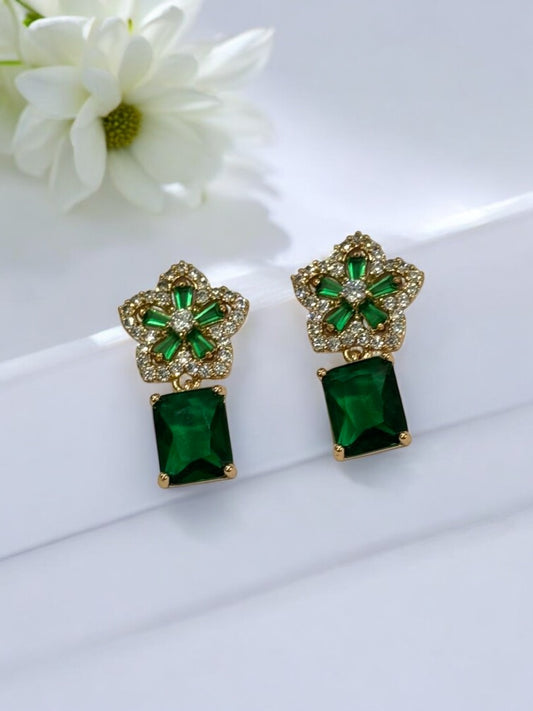 GREEN STONE APOLO EARRINGS