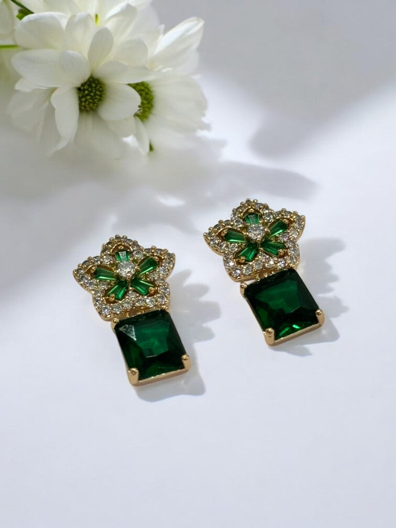 GREEN STONE APOLO EARRINGS