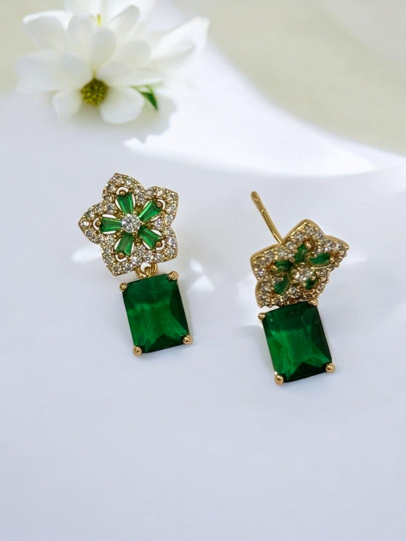 GREEN STONE APOLO EARRINGS