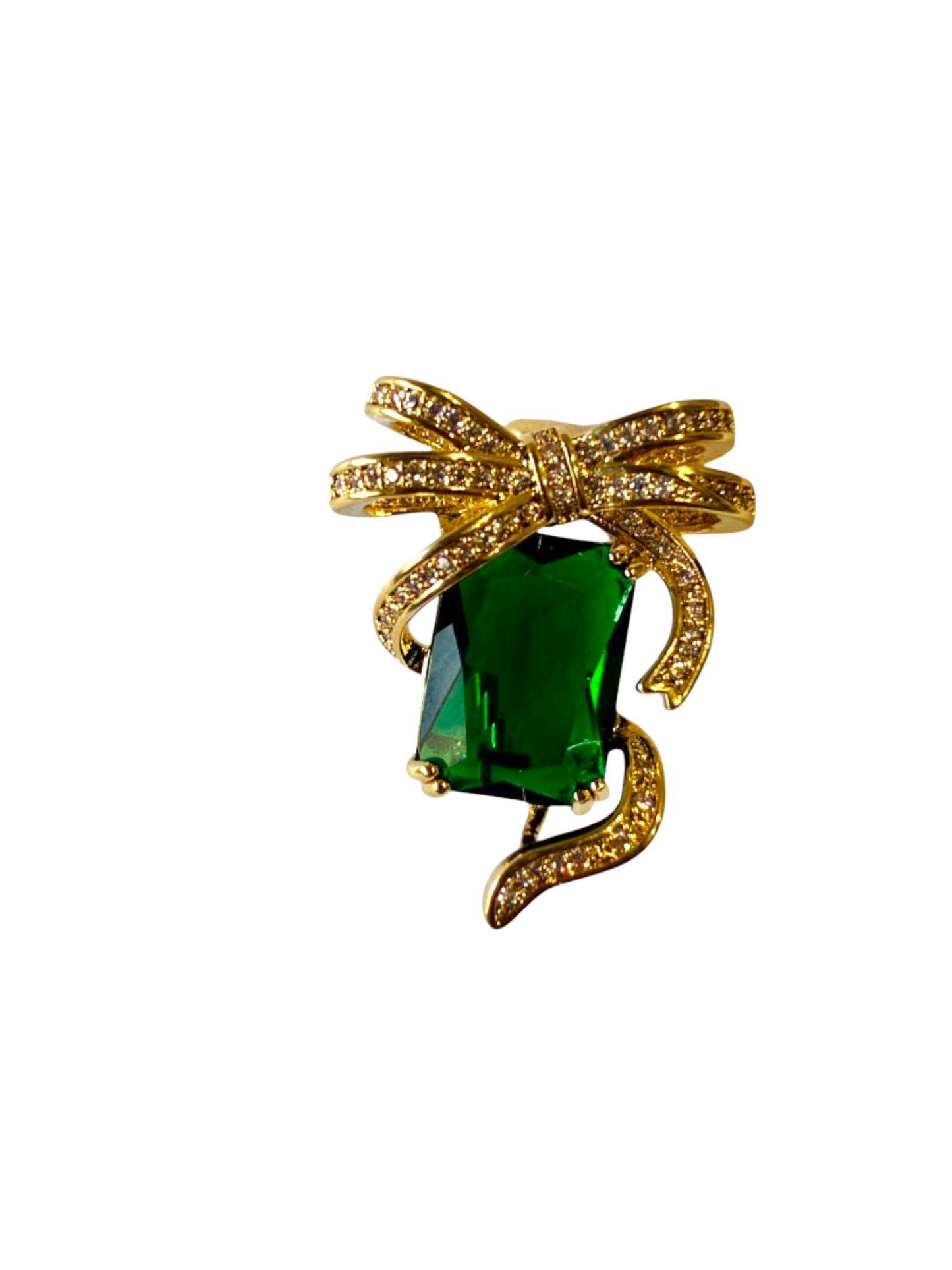 GREEN STONE CELESYA BROOCH