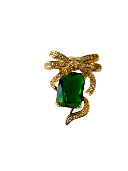 GREEN STONE CELESYA BROOCH