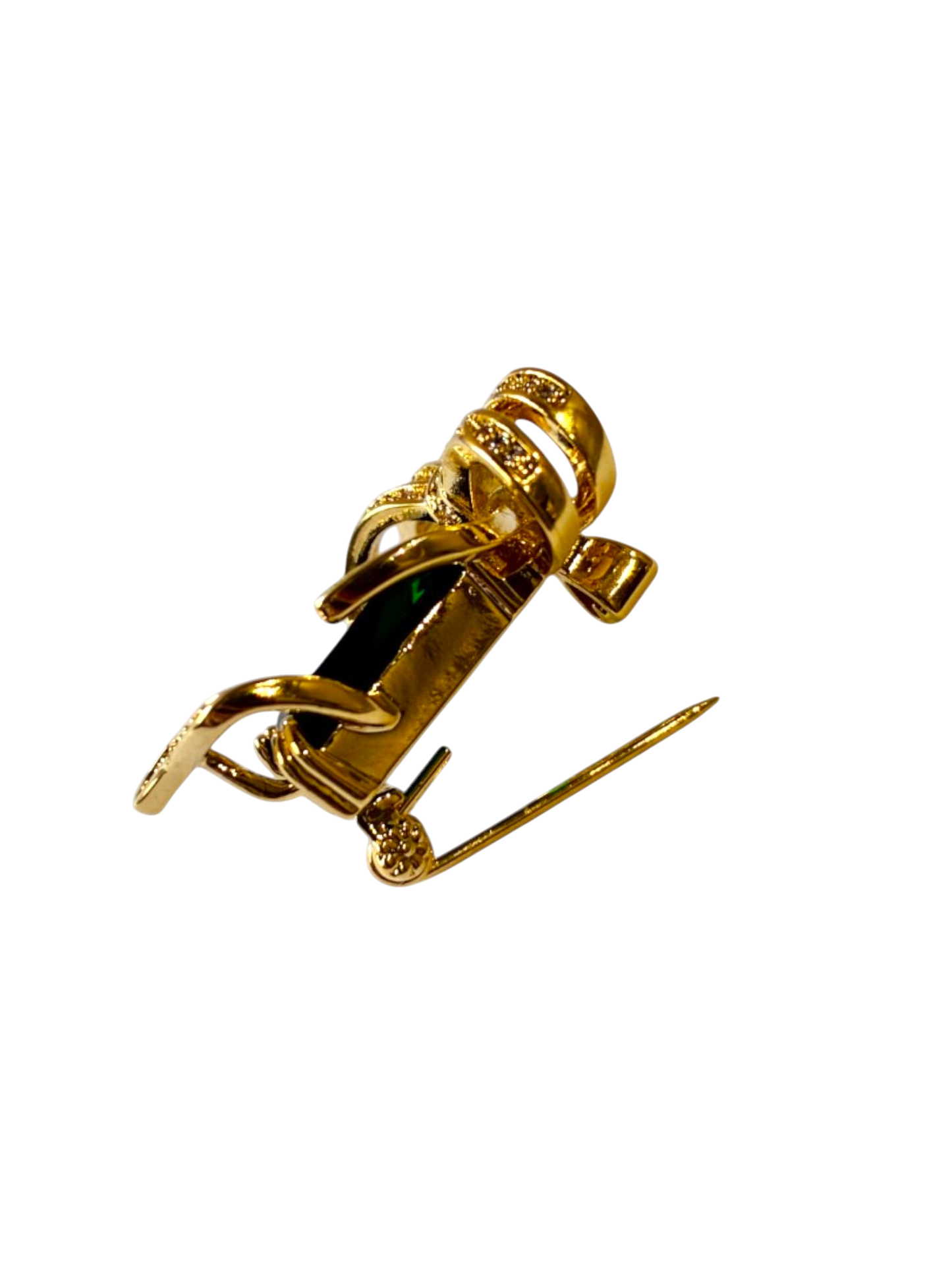 GREEN STONE CELESYA BROOCH