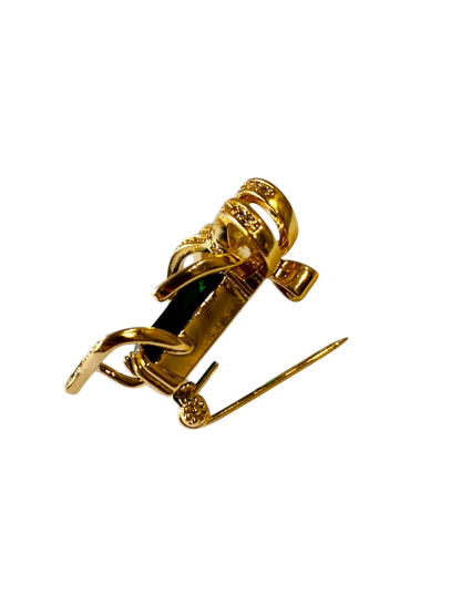 GREEN STONE CELESYA BROOCH