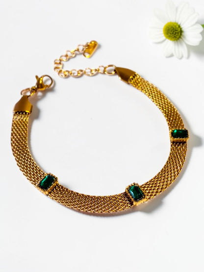 GREEN STONE MARYAM BRACELET