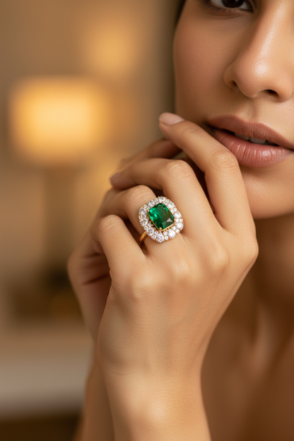 GREEN STONE MYLO RING