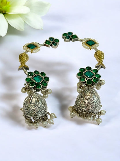 GREEN ZHUHI GERMAN SILVER EAR CUFF