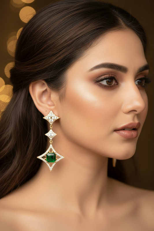 GREEN DIAMOND CALLEN EARRINGS